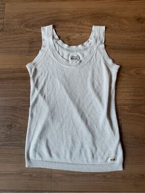 Converse Silver Metallic Knit Tank Top